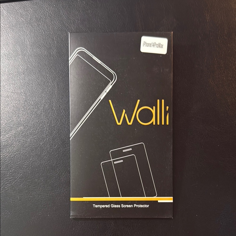 Walli Black Tempered Glass Screen Protector for iPhone 14 Pro Max